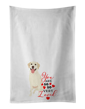 Load image into Gallery viewer, Labrador Retriever Yellow #1 so Loved White Kitchen Towel Set of 2