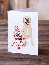Load image into Gallery viewer, Labrador Retriever Yellow #2 so Loved Greeting Cards -  Blank Note Cards – 8-Pack of Artist-Designed Cards with Envelopes