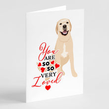 Load image into Gallery viewer, Labrador Retriever Yellow #2 so Loved Greeting Cards -  Blank Note Cards – 8-Pack of Artist-Designed Cards with Envelopes