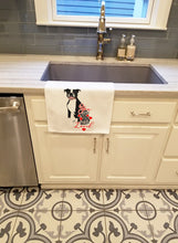 Load image into Gallery viewer, Pit Bull Black #3 so Loved White Kitchen Towel Set of 2