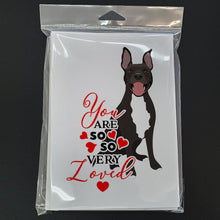 Load image into Gallery viewer, Pit Bull Black #4 so Loved Greeting Cards -  Blank Note Cards – 8-Pack of Artist-Designed Cards with Envelopes