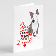Load image into Gallery viewer, Pit Bull Blue #4 so Loved Greeting Cards -  Blank Note Cards – 8-Pack of Artist-Designed Cards with Envelopes