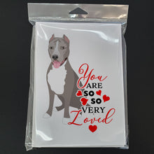 Load image into Gallery viewer, Pit Bull Blue #5 so Loved Greeting Cards -  Blank Note Cards – 8-Pack of Artist-Designed Cards with Envelopes