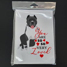 Load image into Gallery viewer, Pit Bull Blue #7 so Loved Greeting Cards -  Blank Note Cards – 8-Pack of Artist-Designed Cards with Envelopes