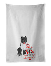 Load image into Gallery viewer, Pit Bull Blue #7 so Loved White Kitchen Towel Set of 2