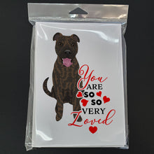 Load image into Gallery viewer, Pit Bull Brindle #1 so Loved Greeting Cards -  Blank Note Cards – 8-Pack of Artist-Designed Cards with Envelopes