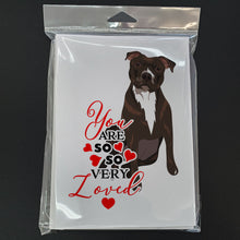 Load image into Gallery viewer, Pit Bull Brindle #2 so Loved Greeting Cards -  Blank Note Cards – 8-Pack of Artist-Designed Cards with Envelopes