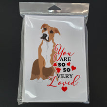 Load image into Gallery viewer, Pit Bull Fawn #3 so Loved Greeting Cards -  Blank Note Cards – 8-Pack of Artist-Designed Cards with Envelopes