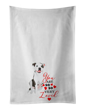 Load image into Gallery viewer, Pit Bull White #3 so Loved White Kitchen Towel Set of 2