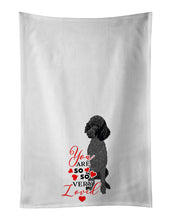Load image into Gallery viewer, Poodle Standard Black so Loved White Kitchen Towel Set of 2
