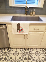 Load image into Gallery viewer, Poodle Standard Brown so Loved White Kitchen Towel Set of 2