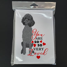 Load image into Gallery viewer, Poodle Standard Gray so Loved Greeting Cards -  Blank Note Cards – 8-Pack of Artist-Designed Cards with Envelopes