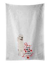 Load image into Gallery viewer, Poodle Standard White so Loved White Kitchen Towel Set of 2