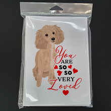 Load image into Gallery viewer, Poodle Toy Apricot #1 so Loved Greeting Cards -  Blank Note Cards – 8-Pack of Artist-Designed Cards with Envelopes