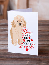 Load image into Gallery viewer, Poodle Toy Apricot #2 so Loved Greeting Cards -  Blank Note Cards – 8-Pack of Artist-Designed Cards with Envelopes