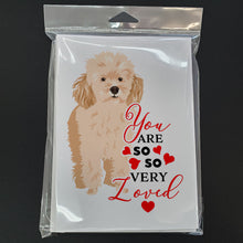 Load image into Gallery viewer, Poodle Toy Apricot #2 so Loved Greeting Cards -  Blank Note Cards – 8-Pack of Artist-Designed Cards with Envelopes