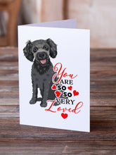 Load image into Gallery viewer, Poodle Toy Grey so Loved Greeting Cards -  Blank Note Cards – 8-Pack of Artist-Designed Cards with Envelopes