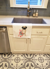 Load image into Gallery viewer, Pug Fawn #3 so Loved White Kitchen Towel Set of 2