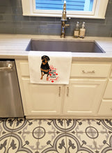 Load image into Gallery viewer, Rottweiler Black and Rust so Loved White Kitchen Towel Set of 2