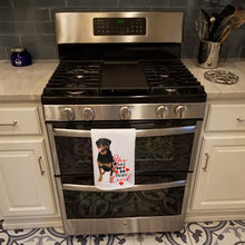 Load image into Gallery viewer, Rottweiler Black and Tan #1 so Loved White Kitchen Towel Set of 2