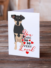 Load image into Gallery viewer, Rottweiler Black and Tan #3 so Loved Greeting Cards -  Blank Note Cards – 8-Pack of Artist-Designed Cards with Envelopes