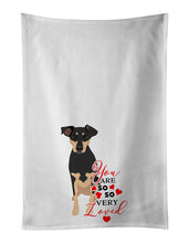 Load image into Gallery viewer, Rottweiler Black and Tan #3 so Loved White Kitchen Towel Set of 2