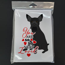 Load image into Gallery viewer, Schnauzer Black #2 so Loved Greeting Cards -  Blank Note Cards – 8-Pack of Artist-Designed Cards with Envelopes