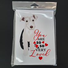 Load image into Gallery viewer, Schnauzer Parti so Loved Greeting Cards -  Blank Note Cards – 8-Pack of Artist-Designed Cards with Envelopes
