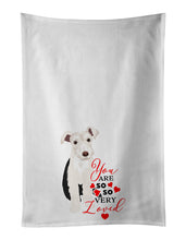 Load image into Gallery viewer, Schnauzer Parti so Loved White Kitchen Towel Set of 2
