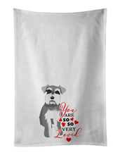 Load image into Gallery viewer, Schnauzer Salt and Pepper #1 so Loved White Kitchen Towel Set of 2