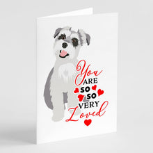 Load image into Gallery viewer, Schnauzer Salt and Pepper #2 so Loved Greeting Cards -  Blank Note Cards – 8-Pack of Artist-Designed Cards with Envelopes