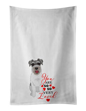 Load image into Gallery viewer, Schnauzer Salt and Pepper #3 so Loved White Kitchen Towel Set of 2