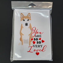 Load image into Gallery viewer, Shiba Inu Red #1 so Loved Greeting Cards -  Blank Note Cards – 8-Pack of Artist-Designed Cards with Envelopes