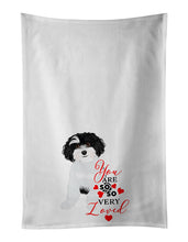 Load image into Gallery viewer, Shih-Tzu Black and White #1 so Loved White Kitchen Towel Set of 2