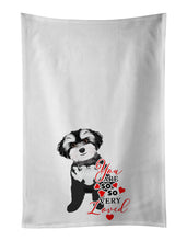 Load image into Gallery viewer, Shih-Tzu Black and White #2 so Loved White Kitchen Towel Set of 2