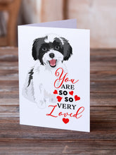 Load image into Gallery viewer, Shih-Tzu Black and White #3 so Loved Greeting Cards -  Blank Note Cards – 8-Pack of Artist-Designed Cards with Envelopes