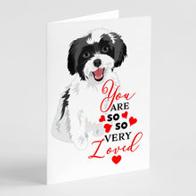 Load image into Gallery viewer, Shih-Tzu Black and White #3 so Loved Greeting Cards -  Blank Note Cards – 8-Pack of Artist-Designed Cards with Envelopes