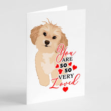 Load image into Gallery viewer, Shih-Tzu Gold #1 so Loved Greeting Cards -  Blank Note Cards – 8-Pack of Artist-Designed Cards with Envelopes