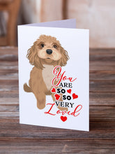 Load image into Gallery viewer, Shih-Tzu Red so Loved Greeting Cards -  Blank Note Cards – 8-Pack of Artist-Designed Cards with Envelopes