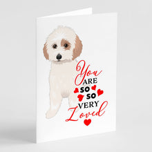 Load image into Gallery viewer, Shih-Tzu White and Red so Loved Greeting Cards -  Blank Note Cards – 8-Pack of Artist-Designed Cards with Envelopes