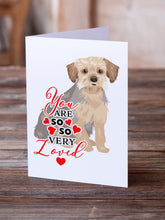 Load image into Gallery viewer, Yorkie Blue and Tan #1 so Loved Greeting Cards -  Blank Note Cards – 8-Pack of Artist-Designed Cards with Envelopes