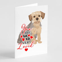 Load image into Gallery viewer, Yorkie Blue and Tan #1 so Loved Greeting Cards -  Blank Note Cards – 8-Pack of Artist-Designed Cards with Envelopes