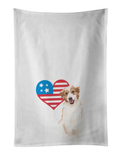 Load image into Gallery viewer, Australian Shepherd Red and White #1 Patriotic White Kitchen Towel Set of 2