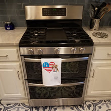 Load image into Gallery viewer, Australian Shepherd Red and White #2 Patriotic White Kitchen Towel Set of 2