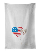 Load image into Gallery viewer, Australian Shepherd Red Merle Tricolor #1 Patriotic White Kitchen Towel Set of 2