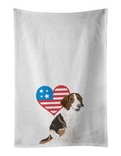 Load image into Gallery viewer, Beagle Tricolor Mottled Patriotic White Kitchen Towel Set of 2