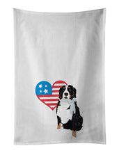 Load image into Gallery viewer, Bernese Mountain Dog #3 Patriotic White Kitchen Towel Set of 2
