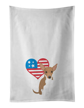 Load image into Gallery viewer, Chihuahua Chocolate and White #1 Patriotic White Kitchen Towel Set of 2