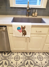 Load image into Gallery viewer, Chihuahua Chocolate and White #2 Patriotic White Kitchen Towel Set of 2