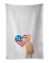 Load image into Gallery viewer, Chihuahua Fawn Patriotic White Kitchen Towel Set of 2